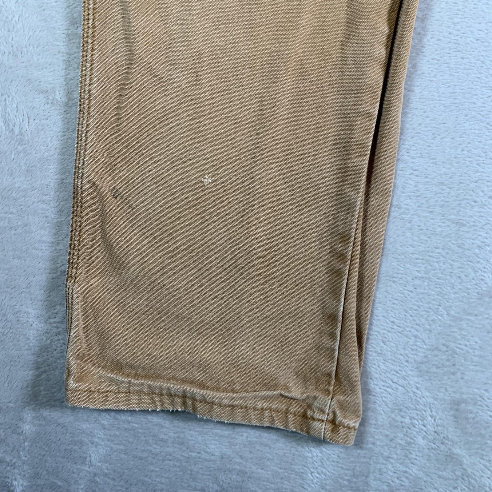 Dickies Carpenter Pants Mens 38×30 Tan Duck Canvas Hammer Loop Utility Pocket