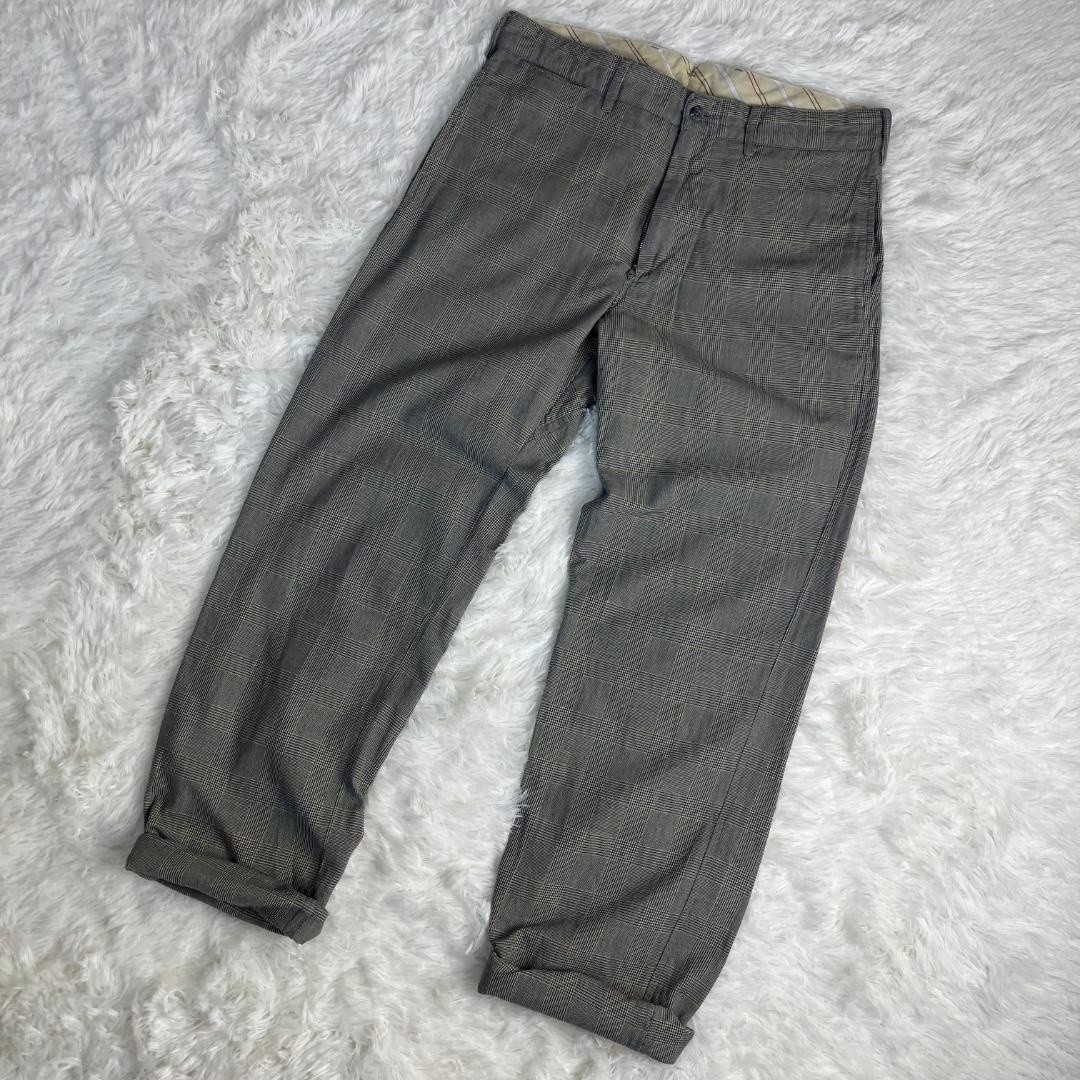 Engineered Garments Glen Check Cinch Pants 32 USA Made Cotton Check Trousers F/S