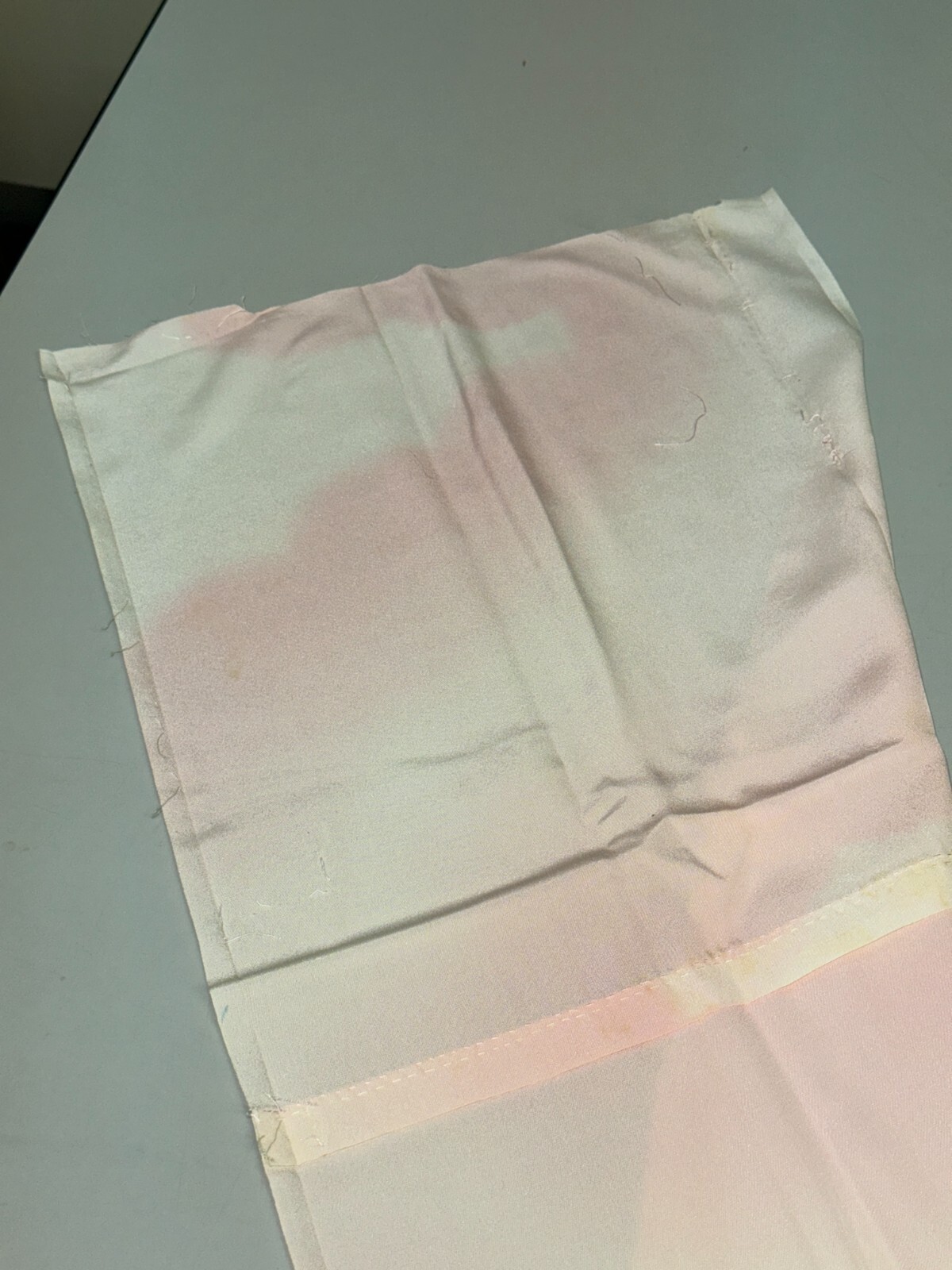 Japanese Vintage Kimono Fabric cloth Boro silk pink tradition Dirt 50.7×13.7in