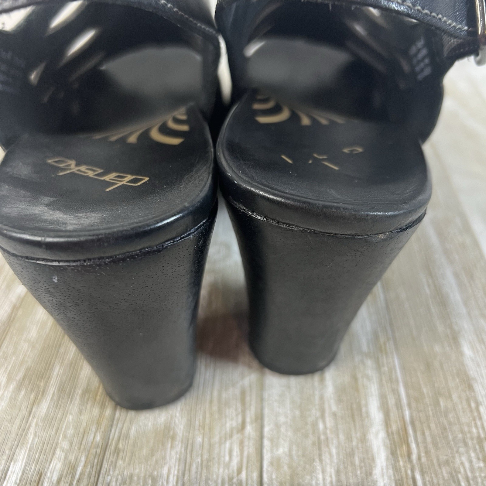 Dansko Sandals 40 Rowena Platform Slingback Boho 9.5/ 10 Black