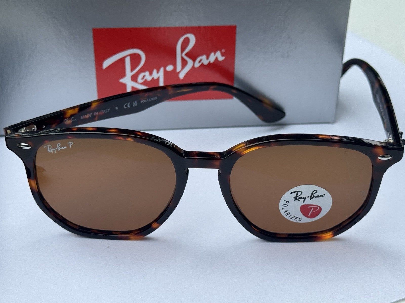 NEW Ray-Ban RB4306 710/83 Polished Light Havana/ Polarized Brown Sunglasses 54mm