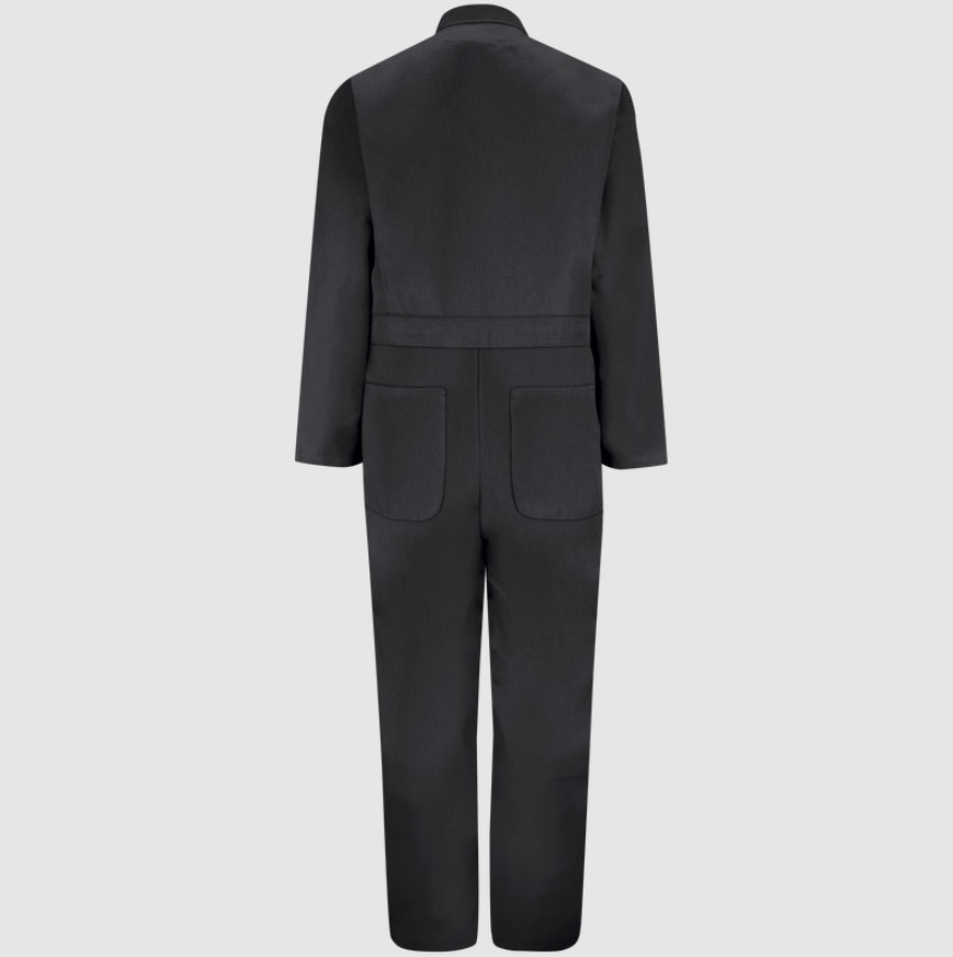 Men’s Black Industrial Work Coveralls – Long Sleeve Utility Mechanic Jumpsuit