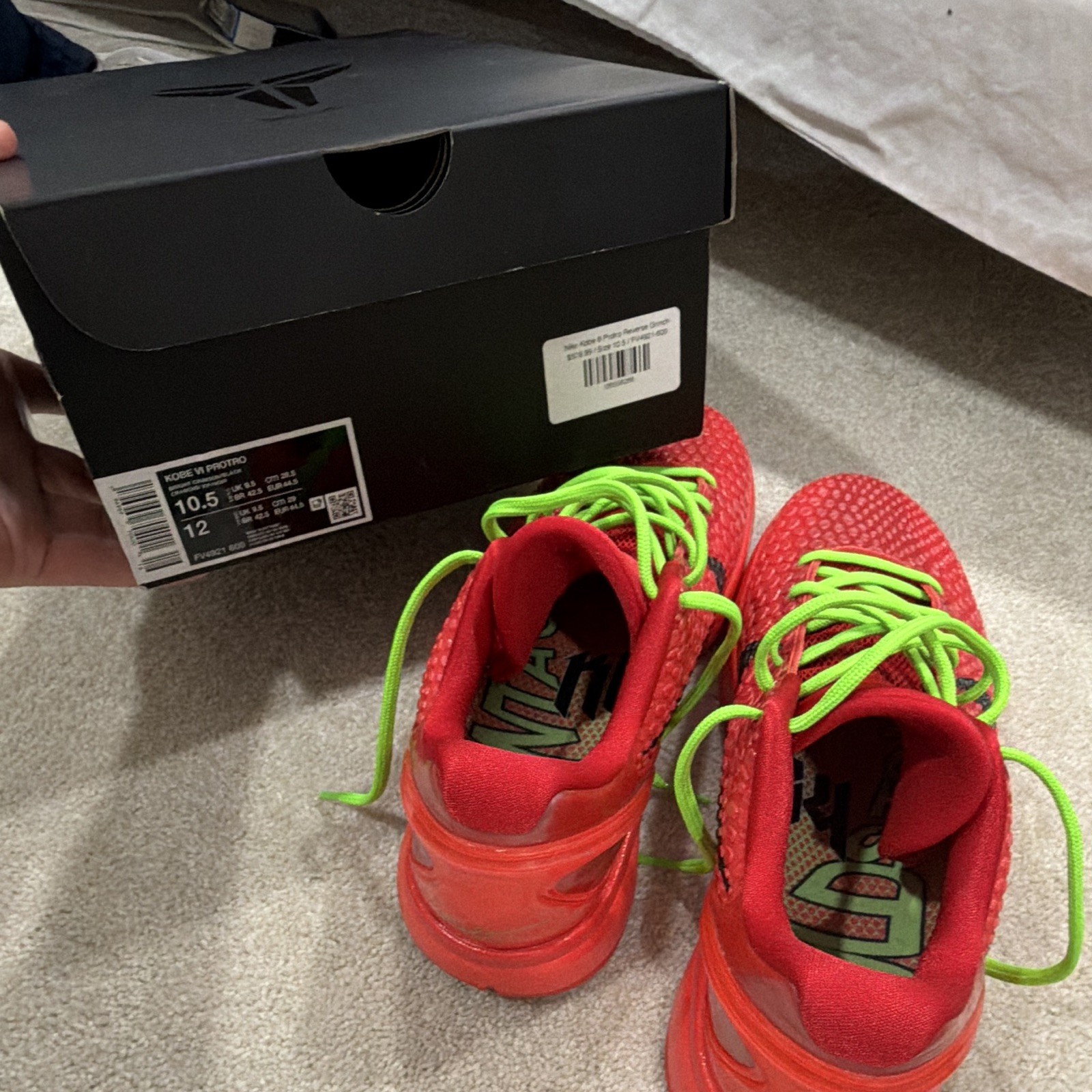 Nike Zoom Kobe 6 Protro Reverse Grinch Red/Green/Black Low Top FV4921-600