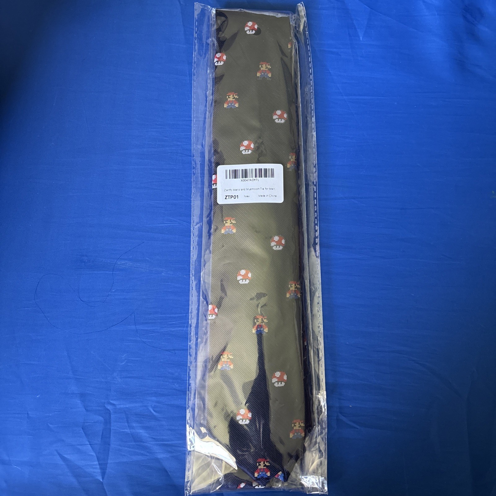 New Zenffo Mario & Mushroom Tie For Men (Father’s Day, Gamer, Or Any Occasion)
