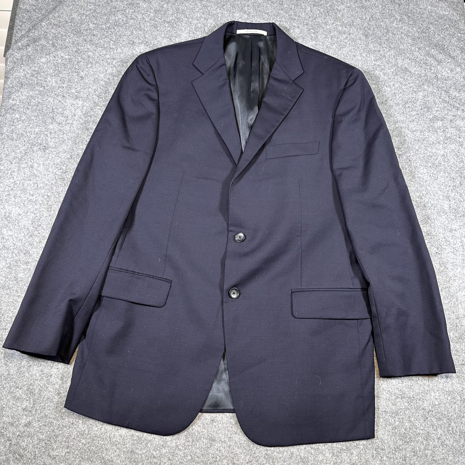 Hickey Freeman Blazer Mens 42R Navy Worsted Wool 2 Button Made in USA Vintage