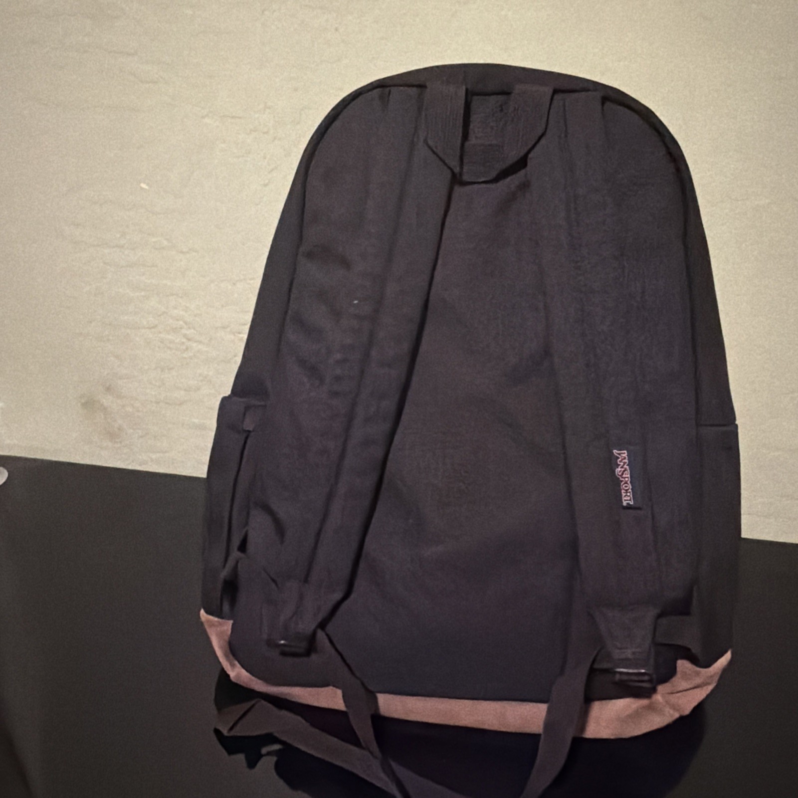 JanSport Authentic Right Pack Backpack, w/Laptop Sleeve, Black, leather bottom
