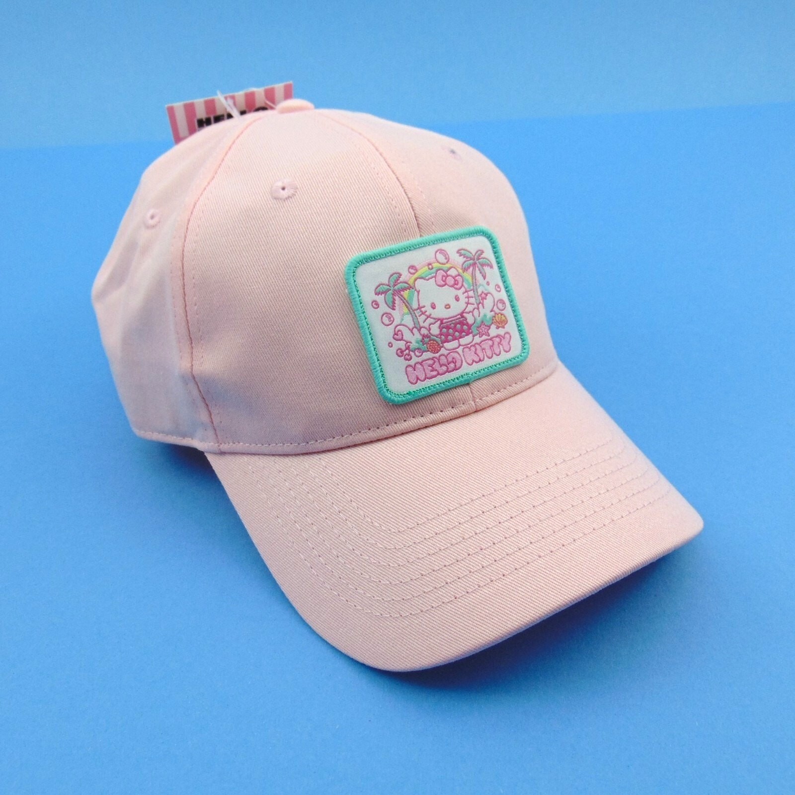 Hello Kitty Pink Baseball Cap Hat Sanrio Patch Adjustable Size Cute Kawaii New