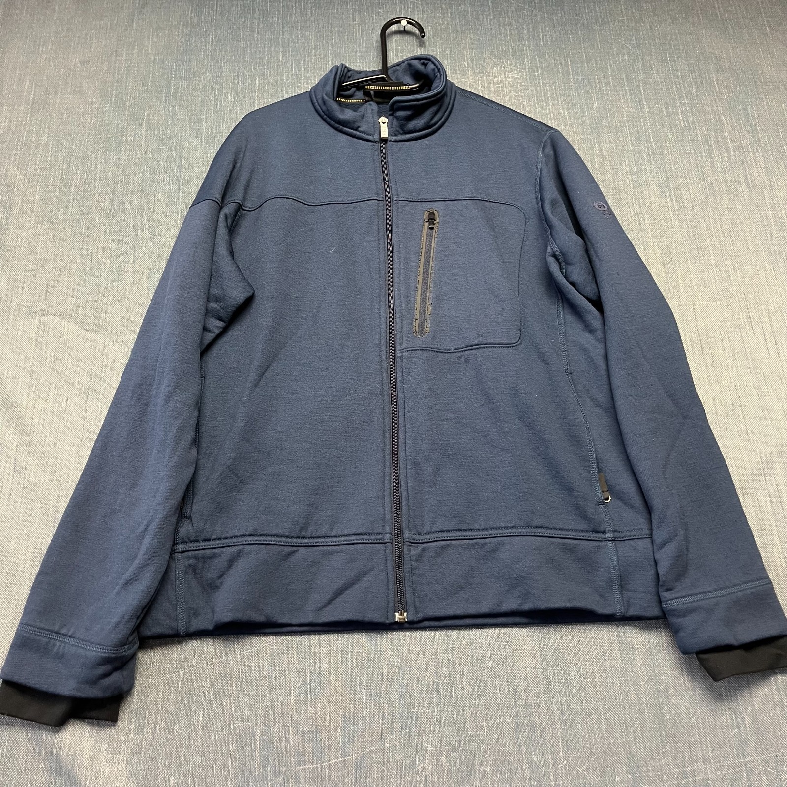 Mountain Hardwear Men’s Jacket Size L Blue Full Zip Long Sleeve Mock Neck Warm