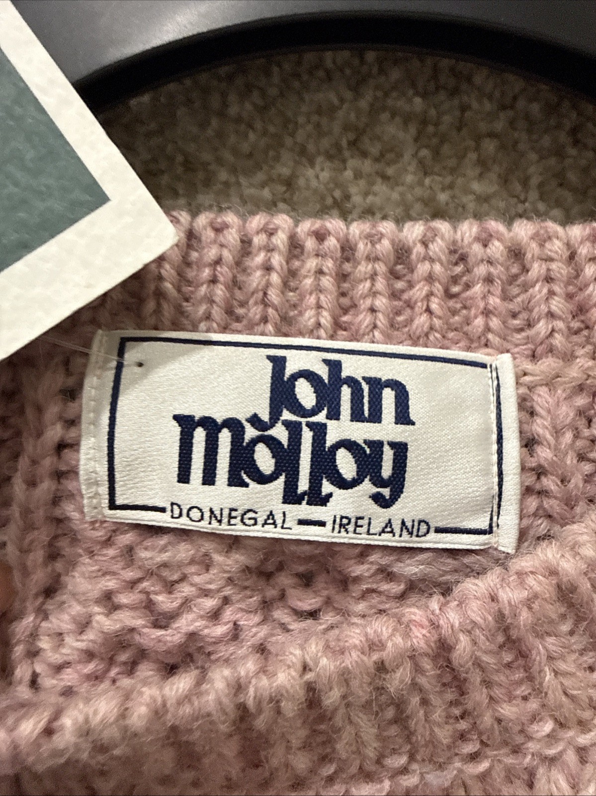 John Molloy Donegal Ireland Sweater Womens Sz XL Wool Cable Chunky Knit NEW NWT