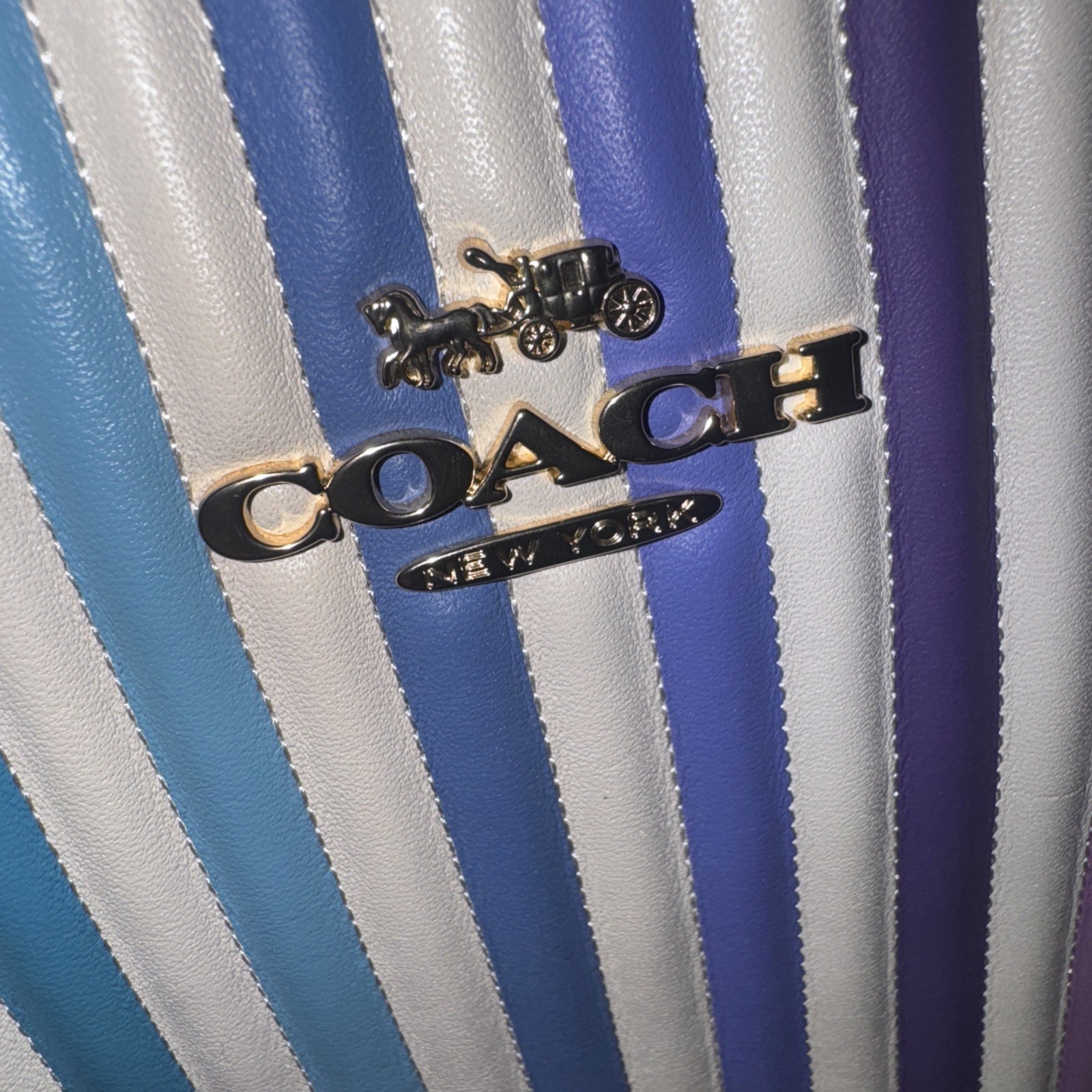 Coach 91051 Ombre Large Lillie Quilted Leather Satchel Carryall BNWT Rare