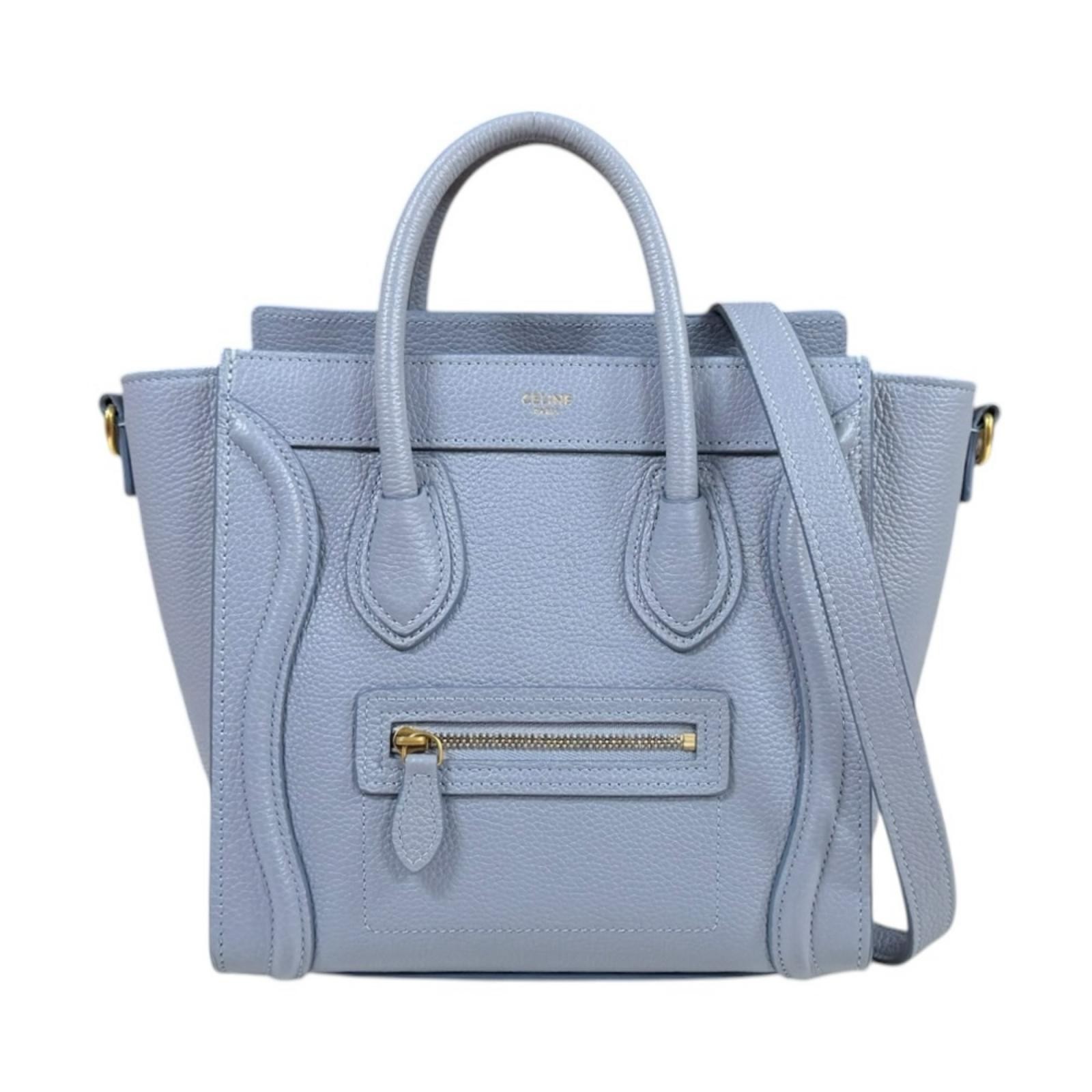 CELINE Shoulder Bag Cross Body 189243 leather 2way Luggage Nano Shopper used