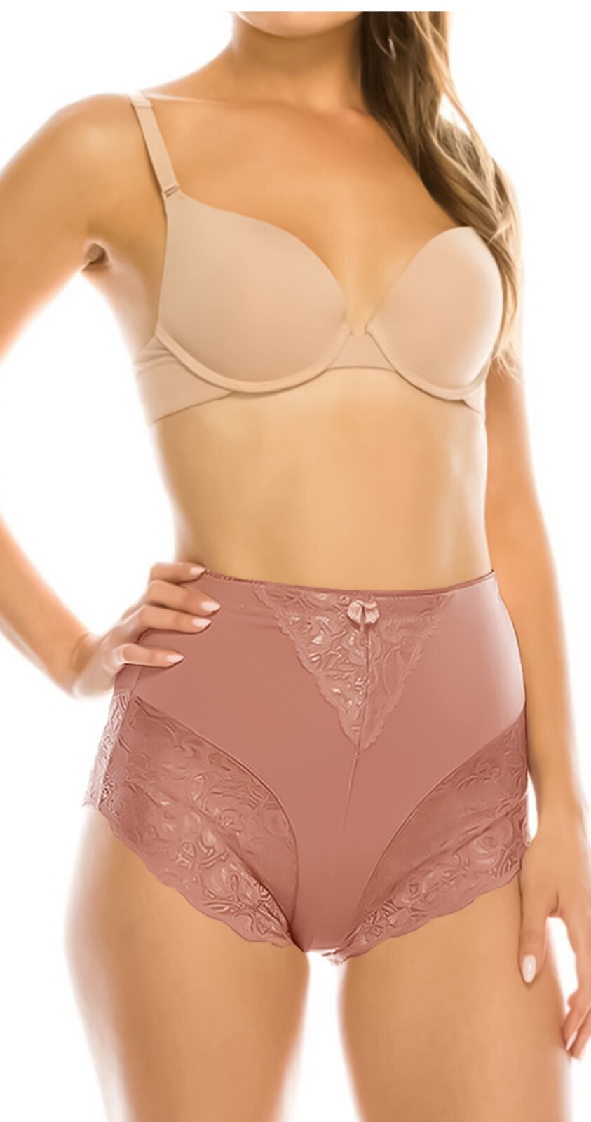 Popular 4 High Waist Briefs Tummy Control Girdles Lace Lot Panties #63031 S-5XL