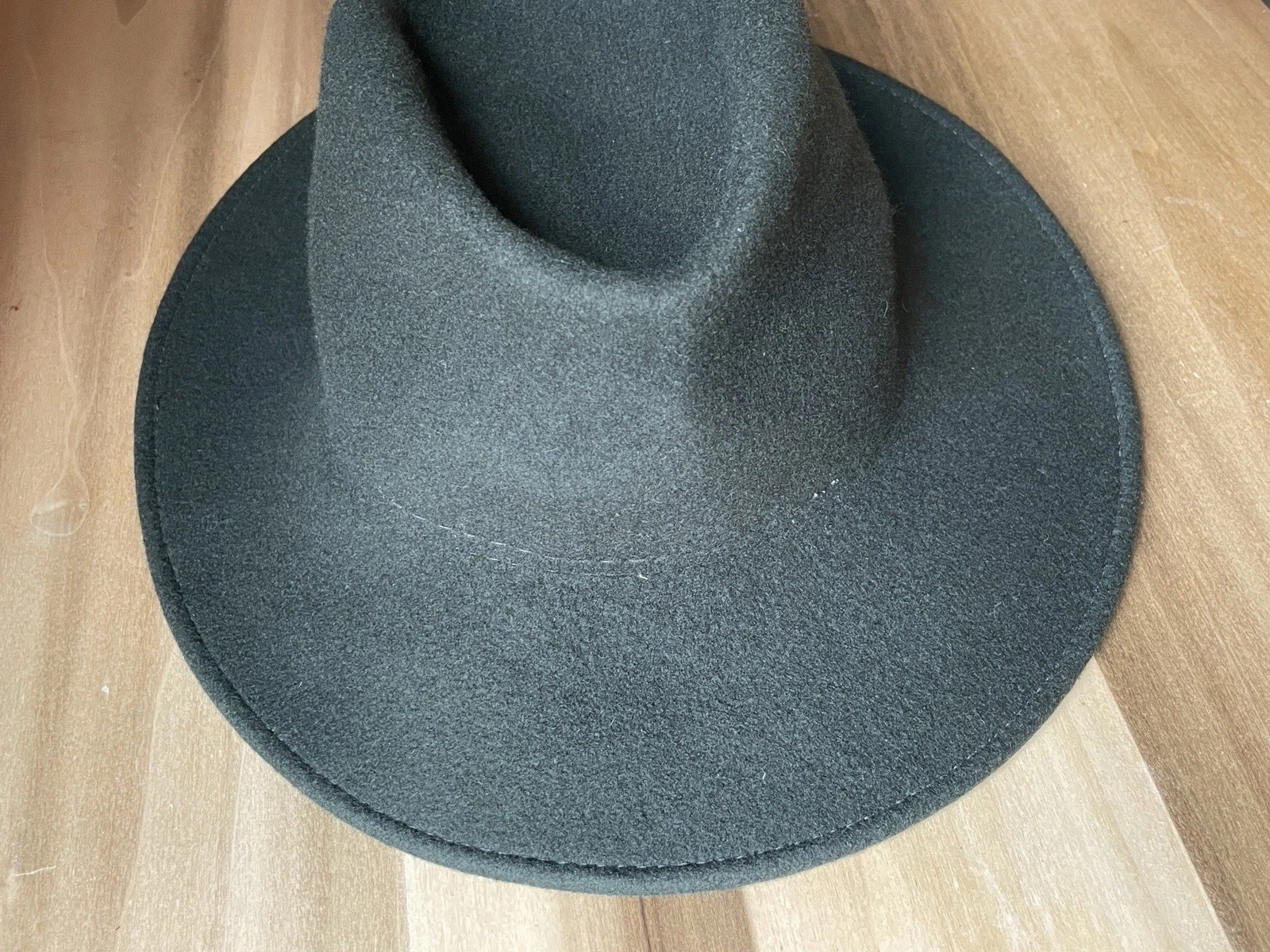 ORVIS Fedora Hat Dark Green Small ~6.75” Made in USA 100% Wool Felt Packable