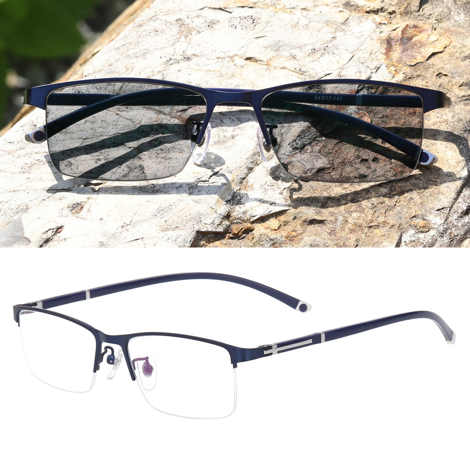 Men’s Business Photochromic Grey Reading Glasses Single Vision Sunglass Reader