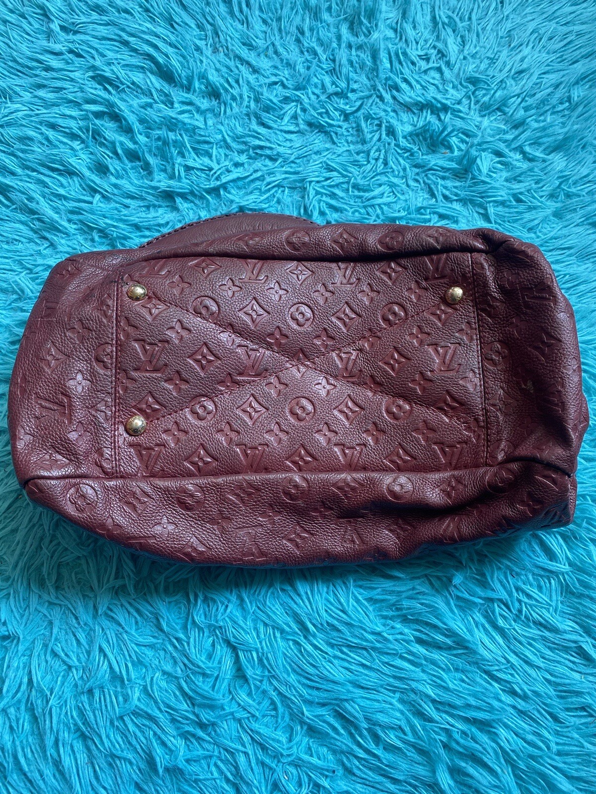 Louis Vuitton Burgundy Artsy Empreinte MM Leather Purse Bag *Needs Repair*