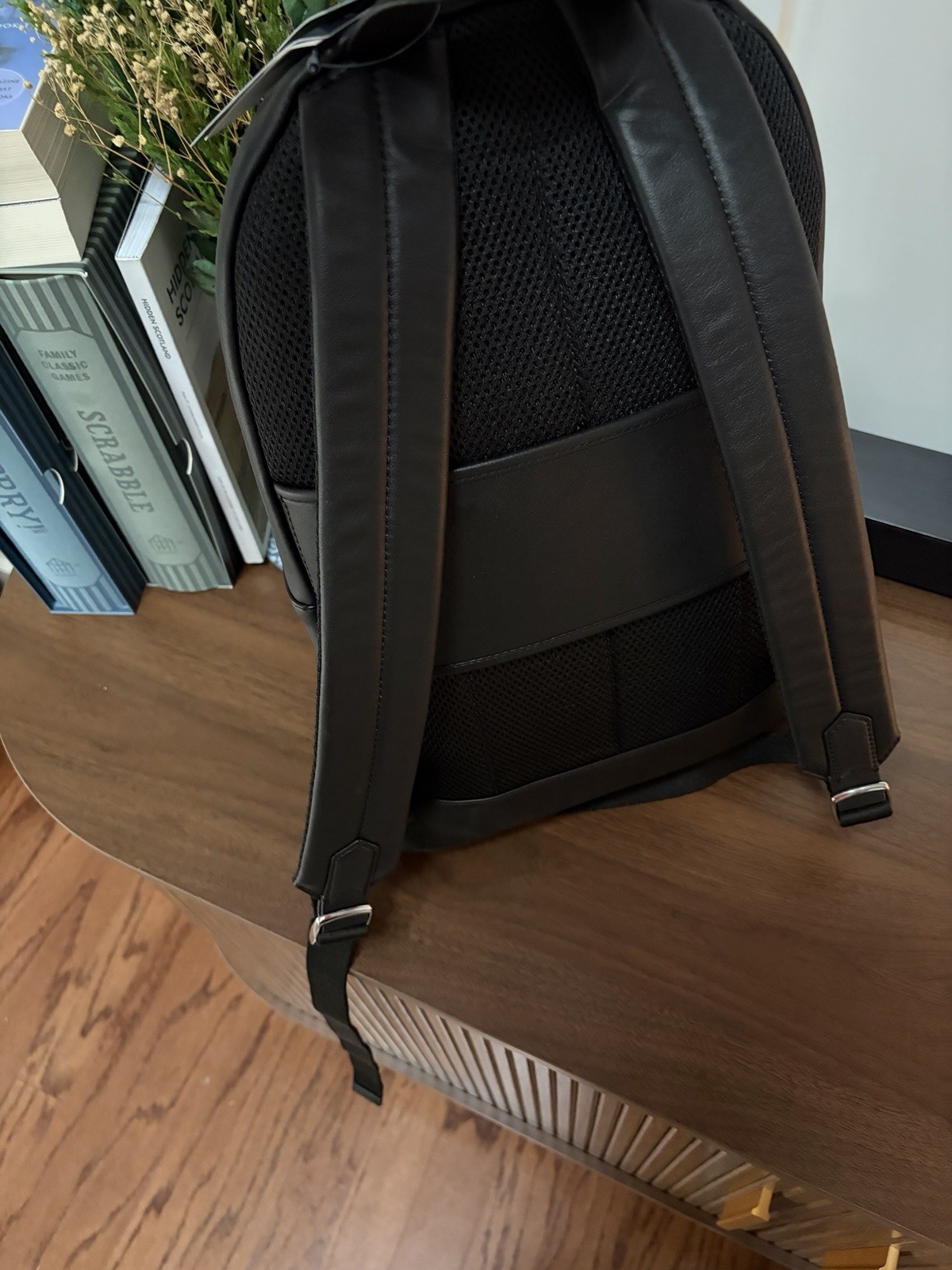 Polo Ralph Lauren Smooth Leather Backpack Black w/ Dustbag