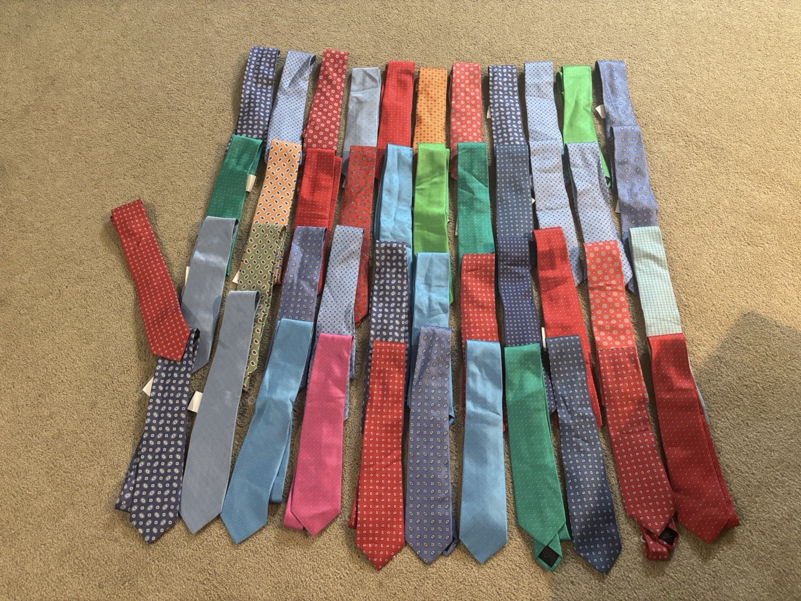Huge Lot Of 45 Robert Jensen Silk Neck Ties Made In Italy NWOT