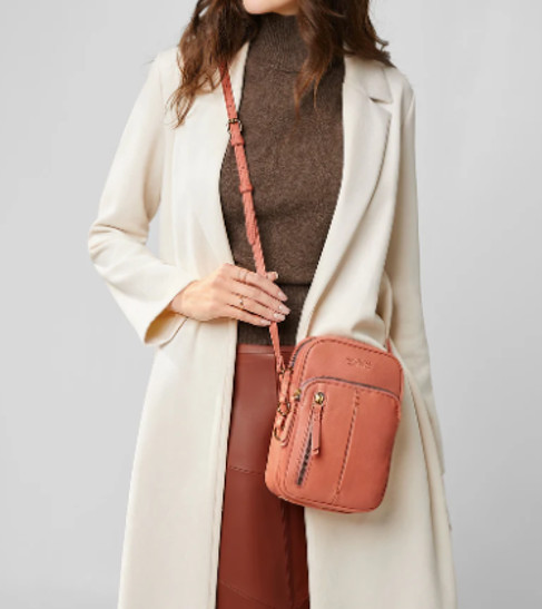 NWT AMERICAN LEATHER CO Cleveland NS Crossbody Bag Purse Sunkissed ALC2547