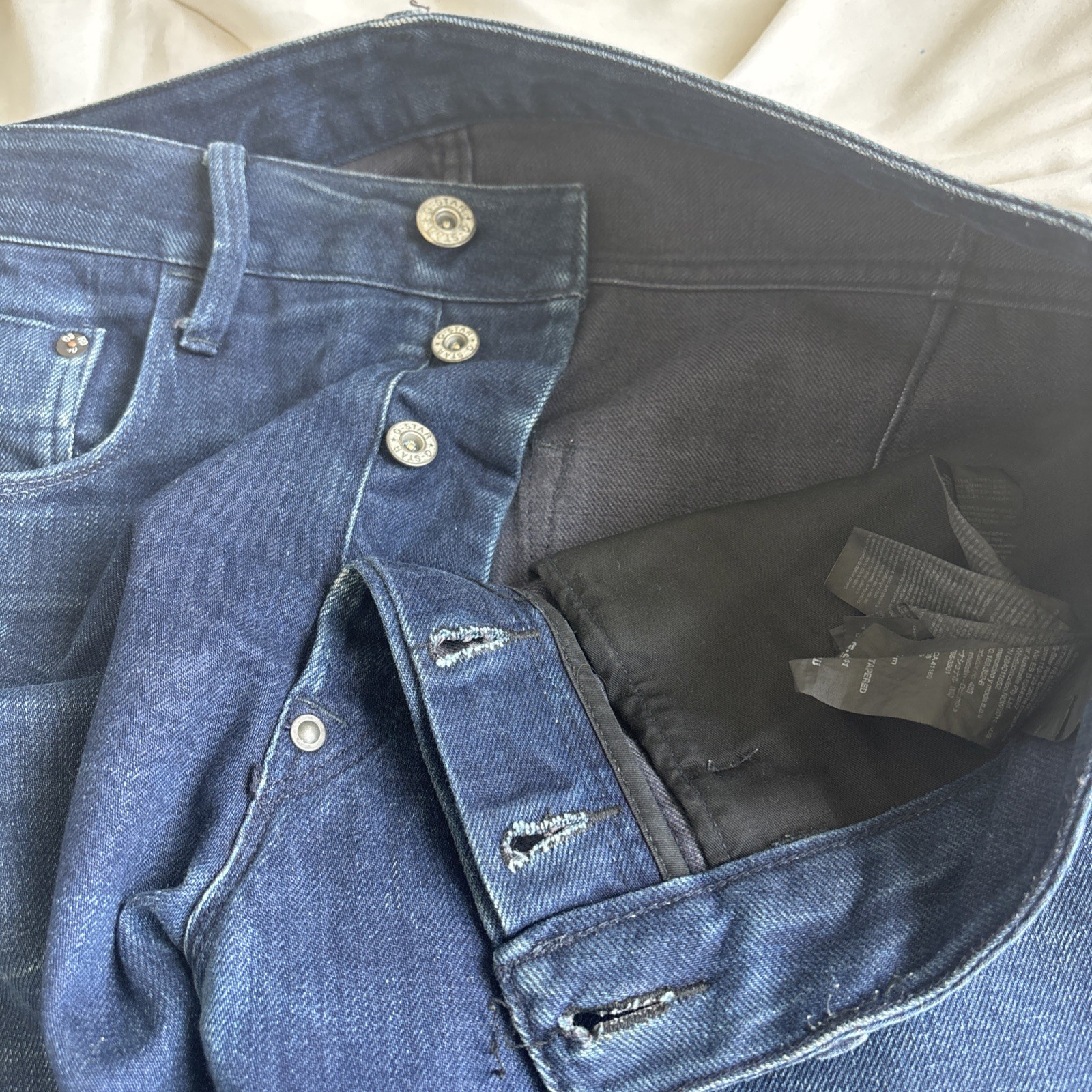 G-Star Raw Type C 3D Loose Tapered Jeans Men’s 33×32 Blue Denim Button Fly