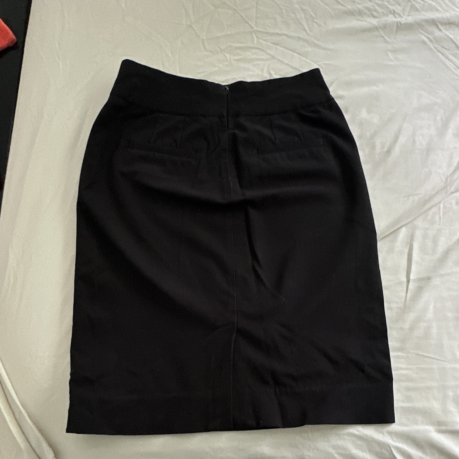 J.CREW Women’s Black Solid Knit Pencil Skirt Size 2 Knee Length Zip Closure
