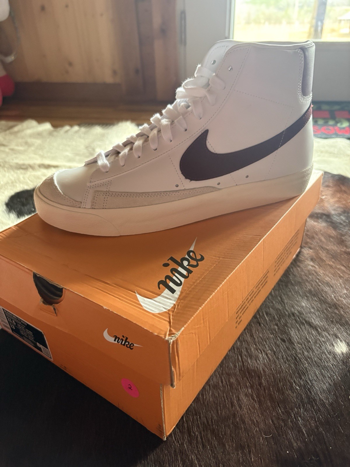 Nike Blazer Mid ’77 White Red High Top Leather Sneaker BQ6806-117