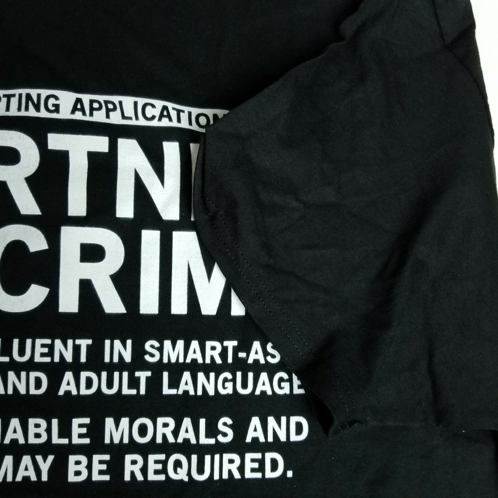 Now Accepting Applications For Partner In Crime Shirt Size XL