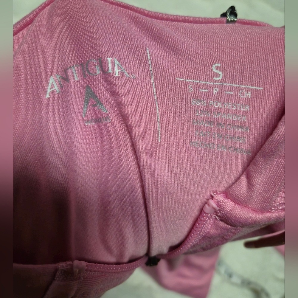Antigua Pink Zip-Up Hoodie