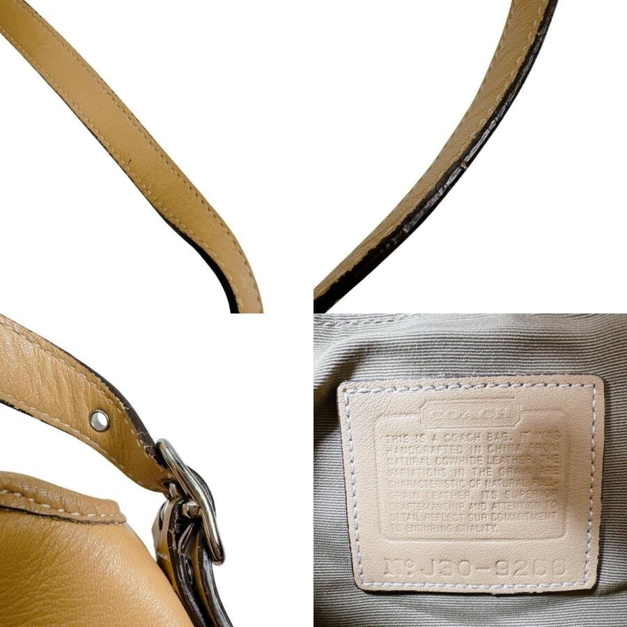 COACH Gallery Tote Camel Leather Shoulder Bag Women Medium Open Top 7.9in