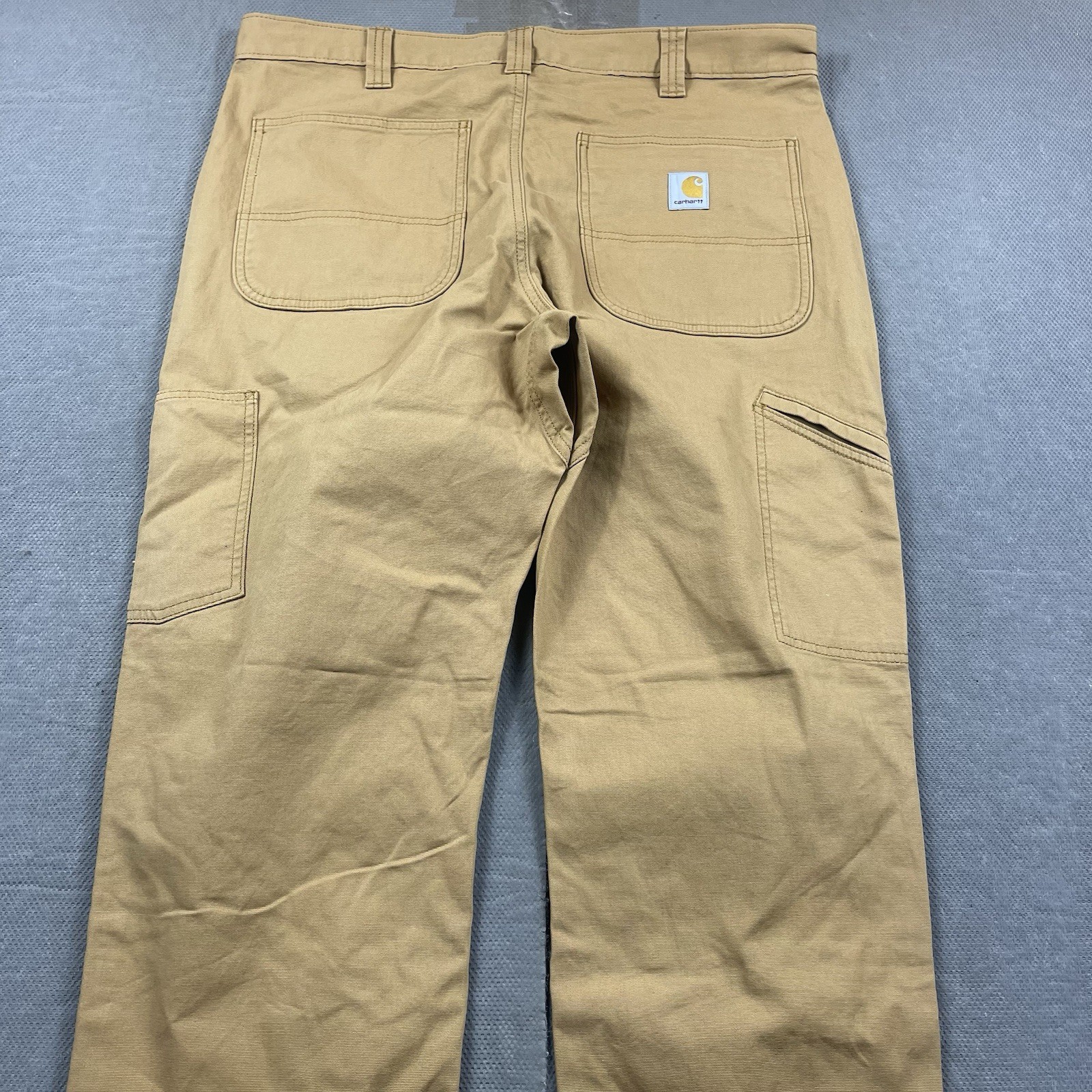 Carhartt Rugged Flex Double Front Pants Mens 36×32 Brown Duck Canvas 102802-918