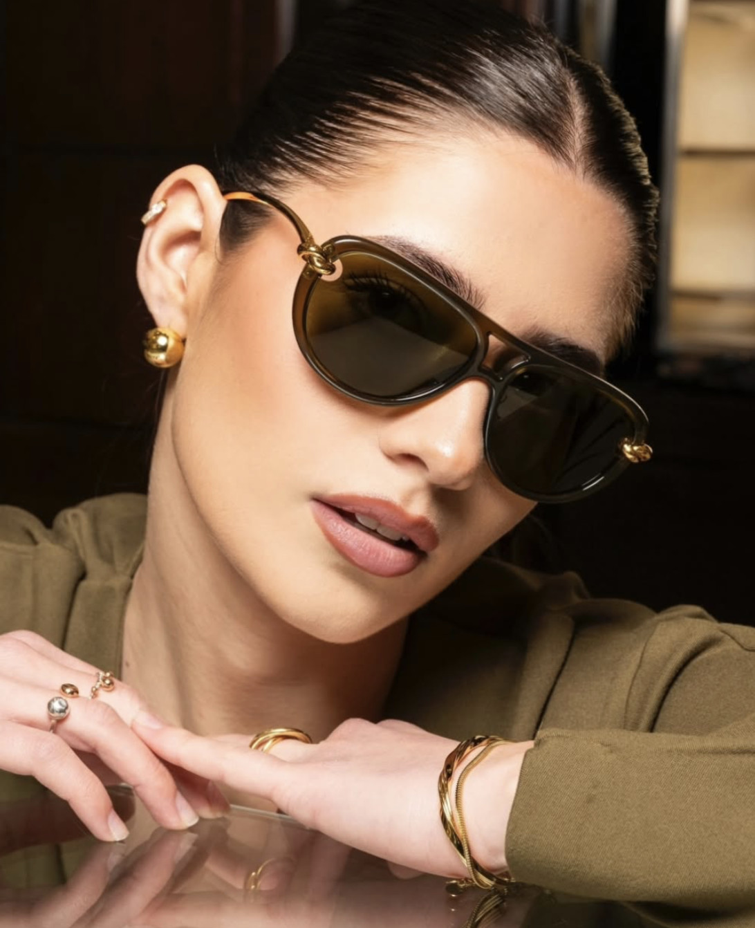NEW Bottega Veneta BV1418S-003 Sunglasses 58mm 100% Authentic