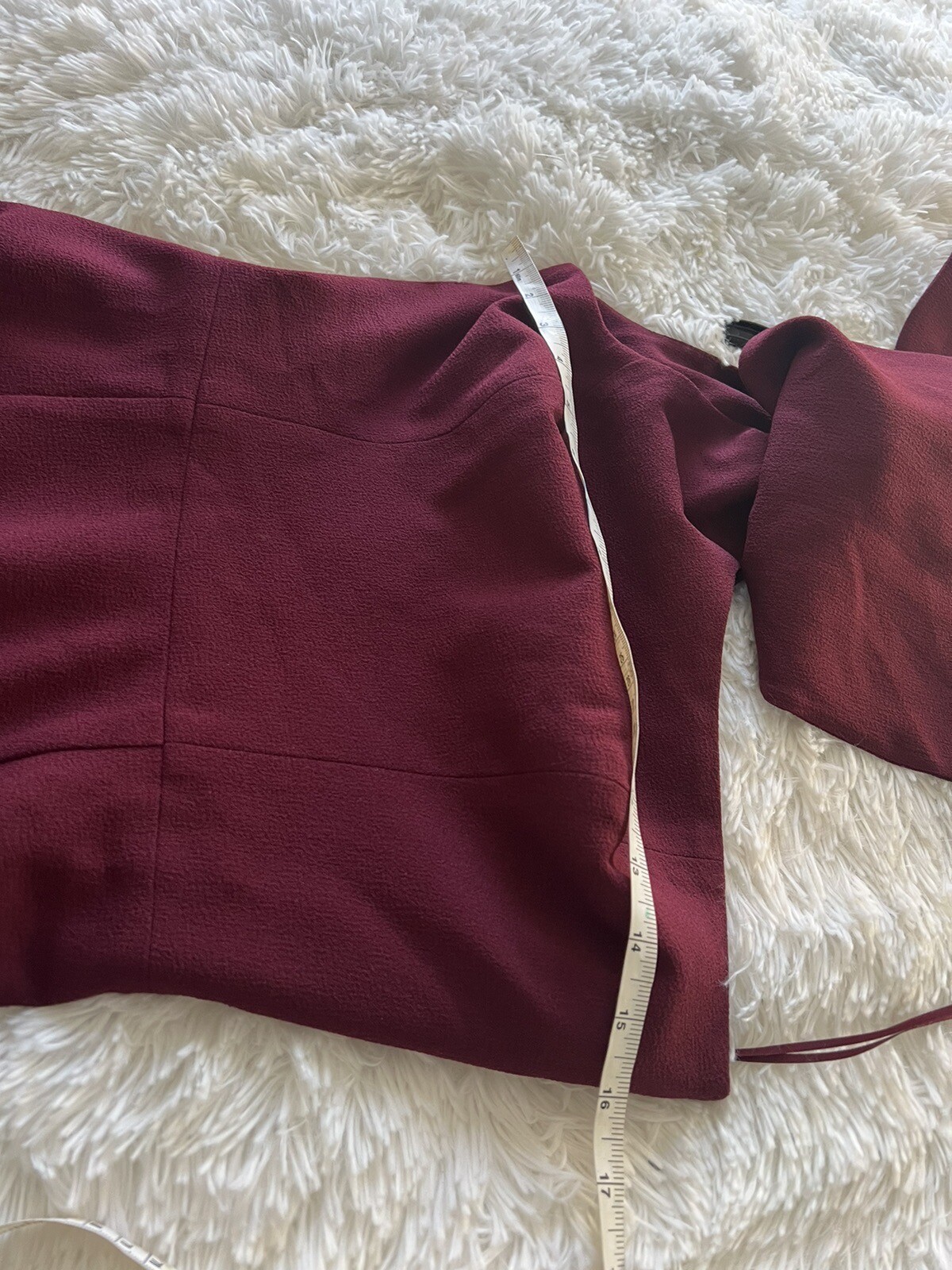 Dress The Population Dark Magenta Tiffany One-Shoulder Midi Dress Small