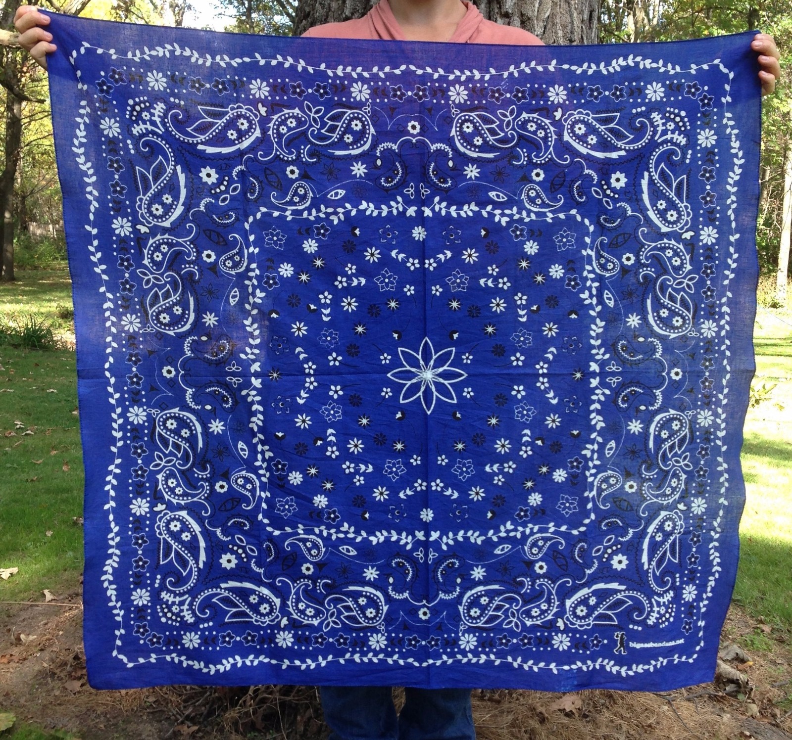 BIG ASS BANDANA Extra Large Texas Size Paisley Bandana 42×42 in