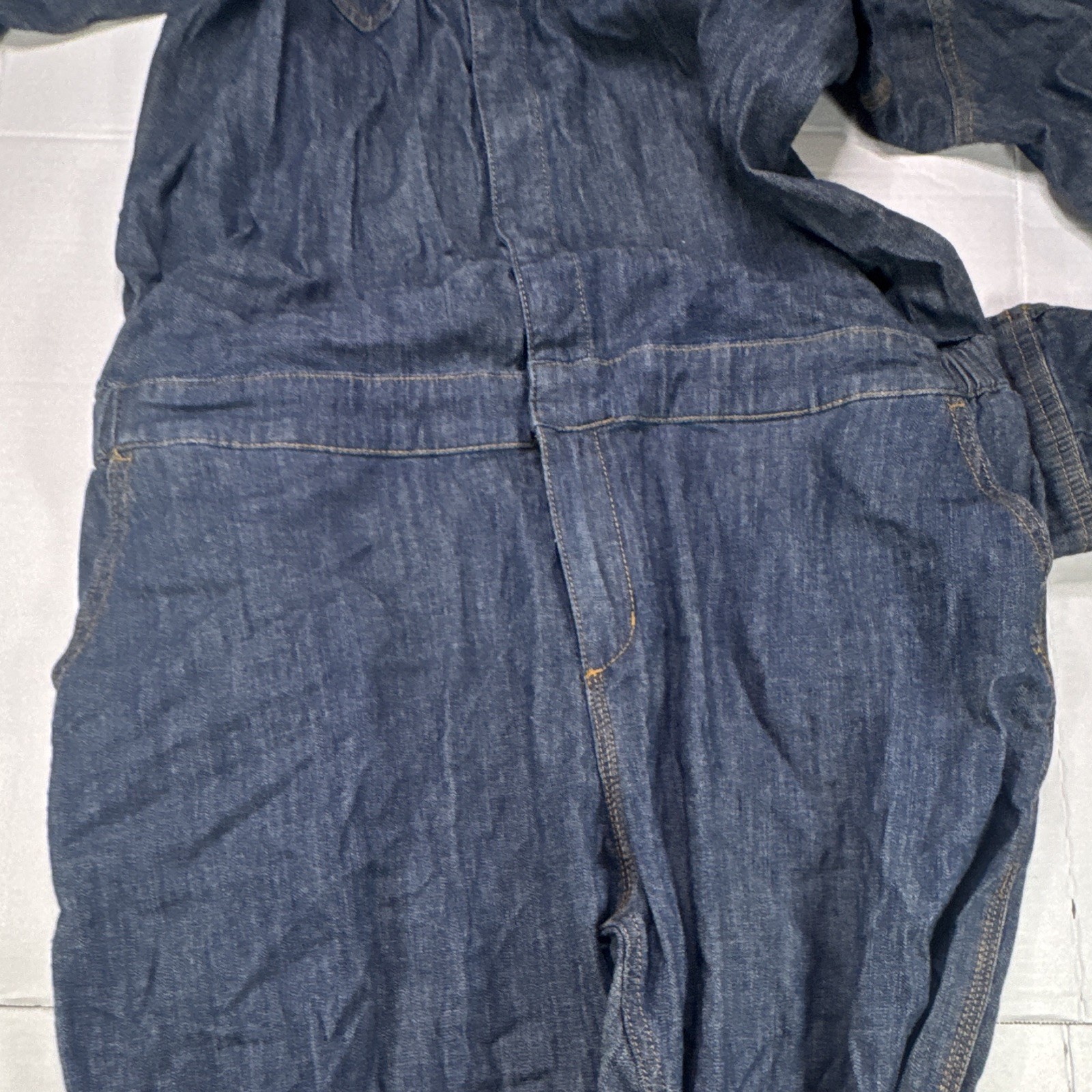 Duluth Trading Co. Blue Denim Coveralls Jumpsuit Long Sleeve L