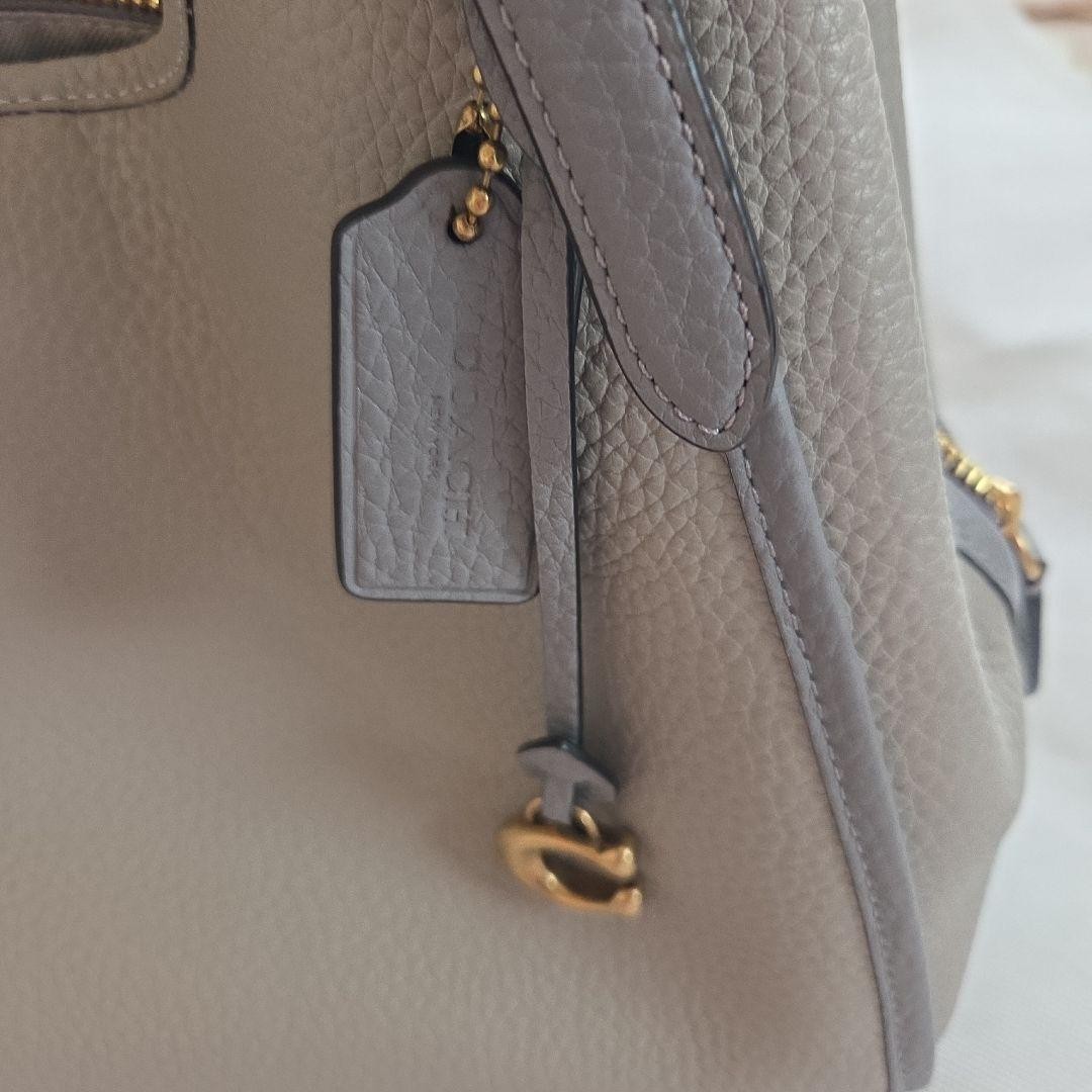 Coach Color Block Lori Grey Leather Shoulder bag Tote bag C6627 Women’s Auth