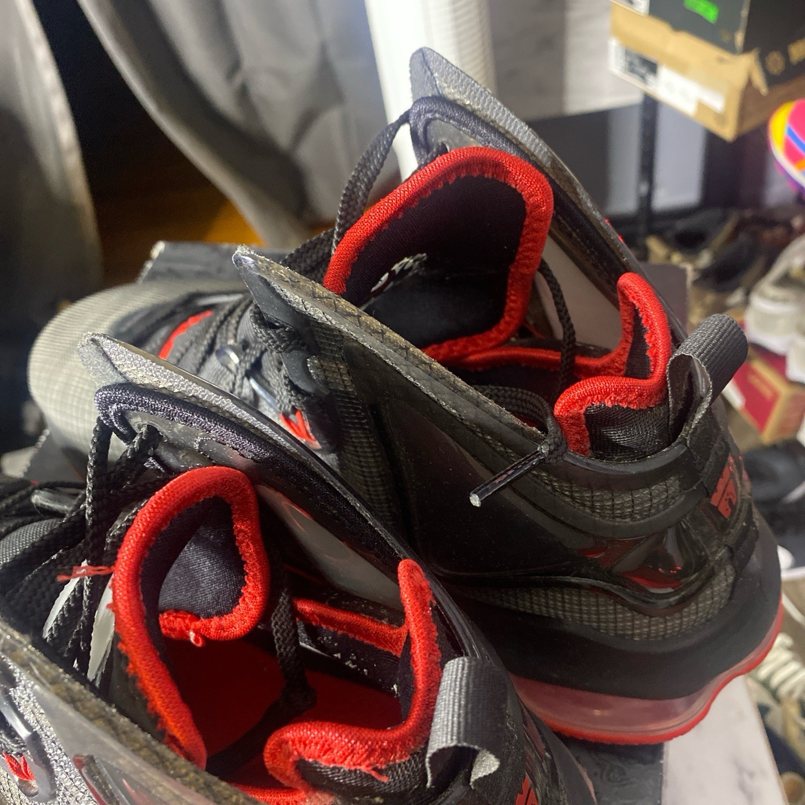Nike LeBron 19 EP Bred DC9340-001 Black Red Basketball Sneaker