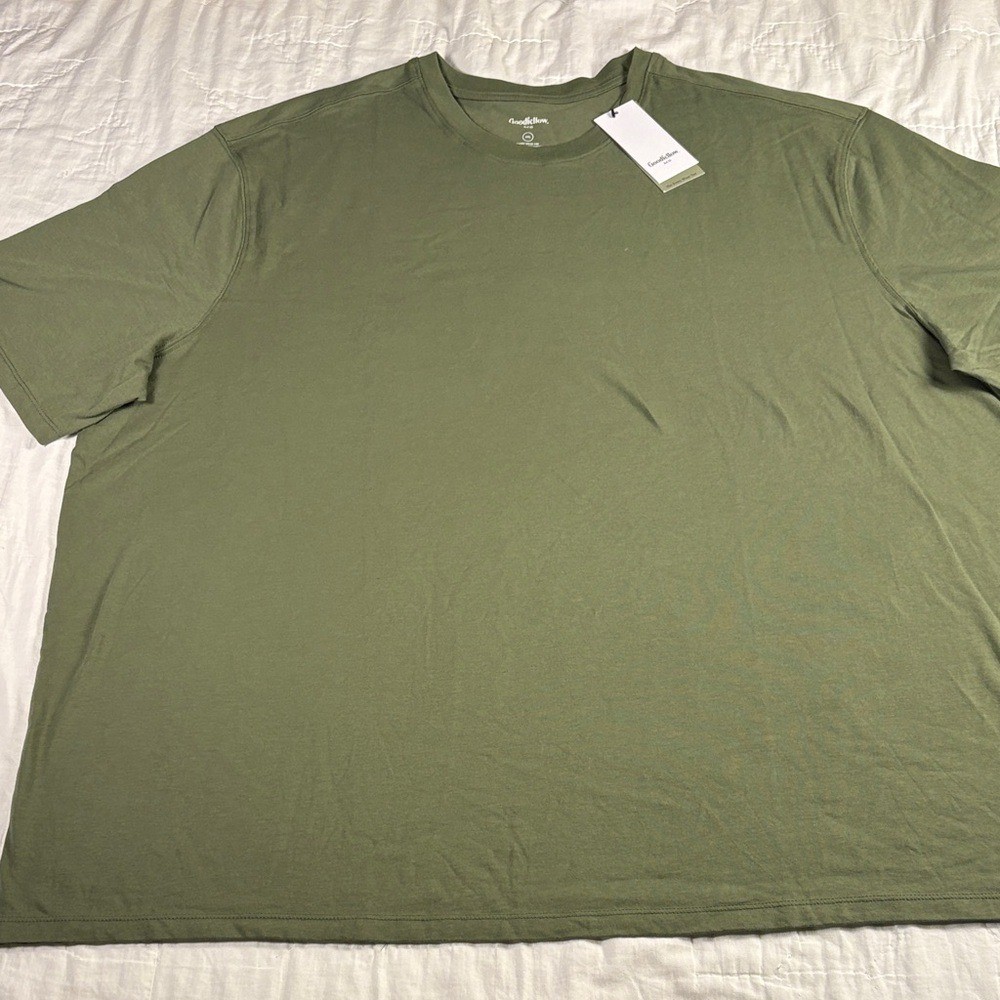 Goodfellow & Co Mens Every Wear Tee 4XL Orchid Leaf Green Crewneck T-Shirt NEW