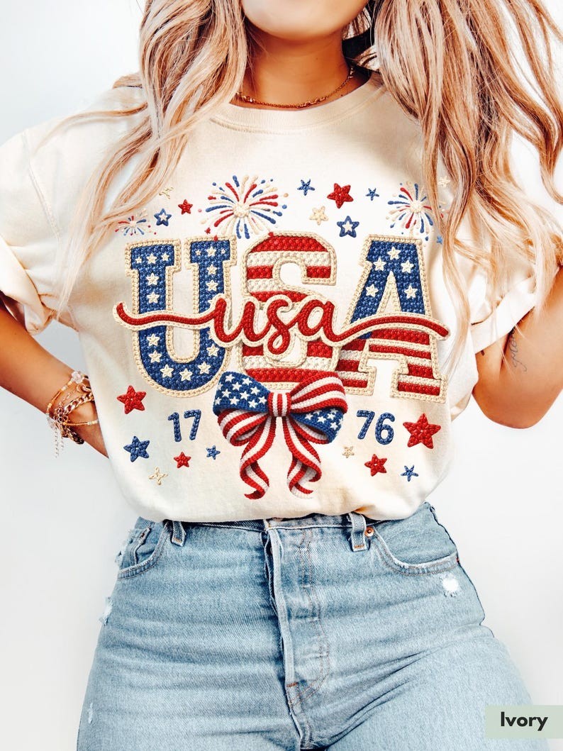 Comfort Colors USA Shirt for Independence Day TShirt for 4th of July – No Embro
