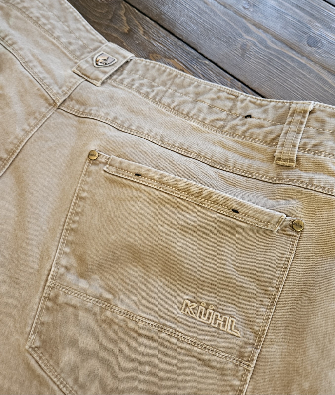 KÜHL Crag Series Pants Men’s 38×30 Khaki Outdoor Hiking Trail Stretch Canvas Tan