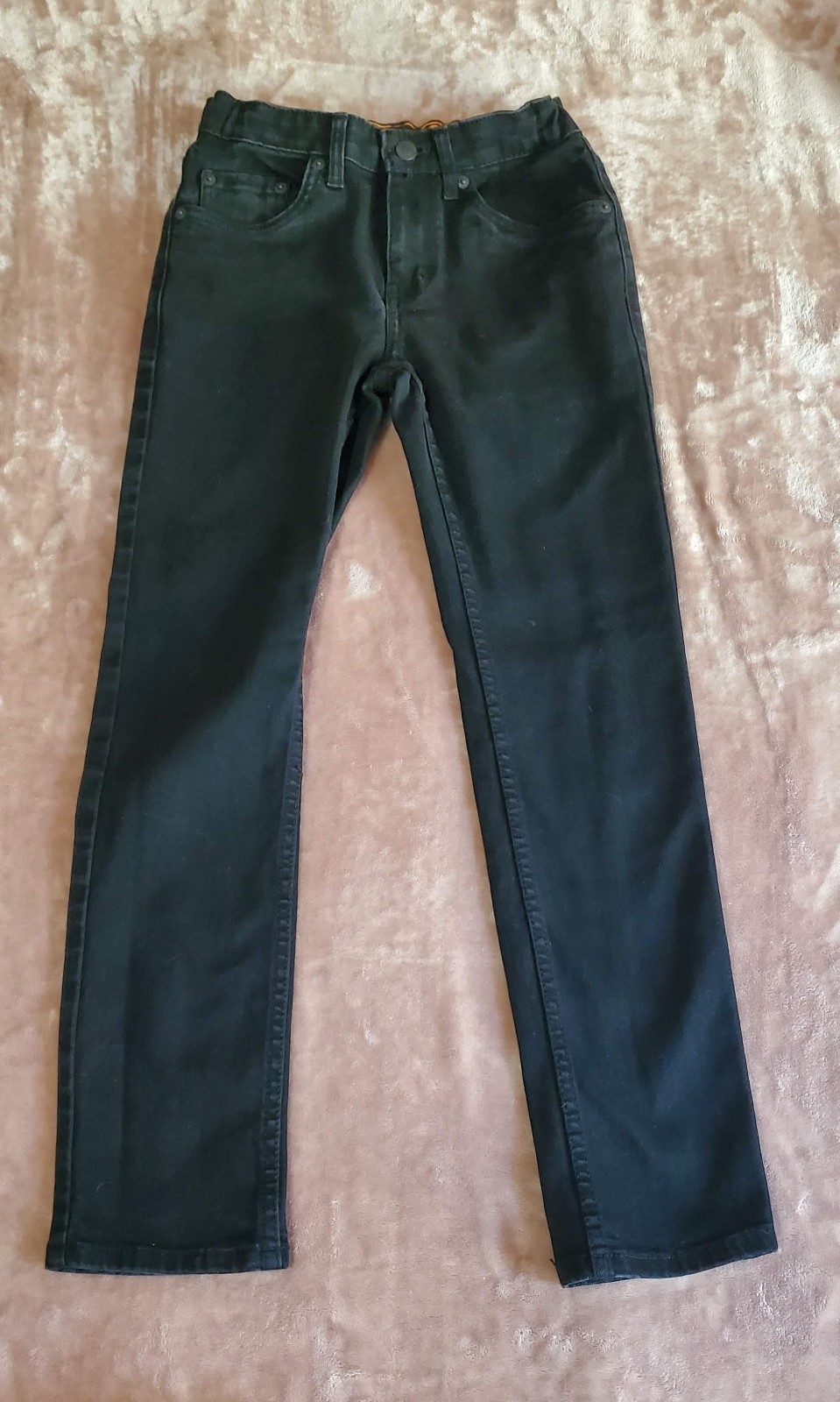 Levi’s 510 Boys Black Skinny Jeans Sz 12 Reg Adjustable Waist Stretch