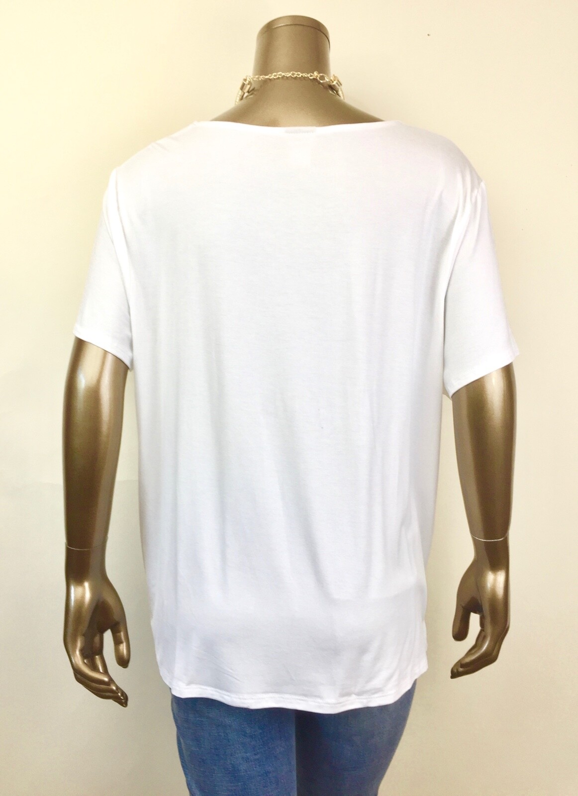 CHICO’S $53 *NEW WHITE STAR SHORT SLEEVES TOP 4. (2X)