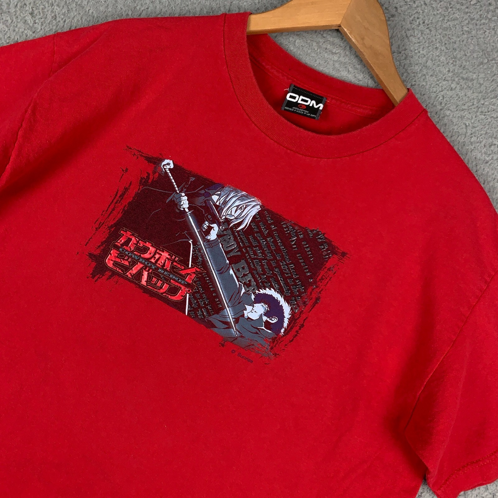 Vintage 90s Y2K Cowboy Bebop T-Shirt Mens Large Spike Spiegel Vicious ODM Anime