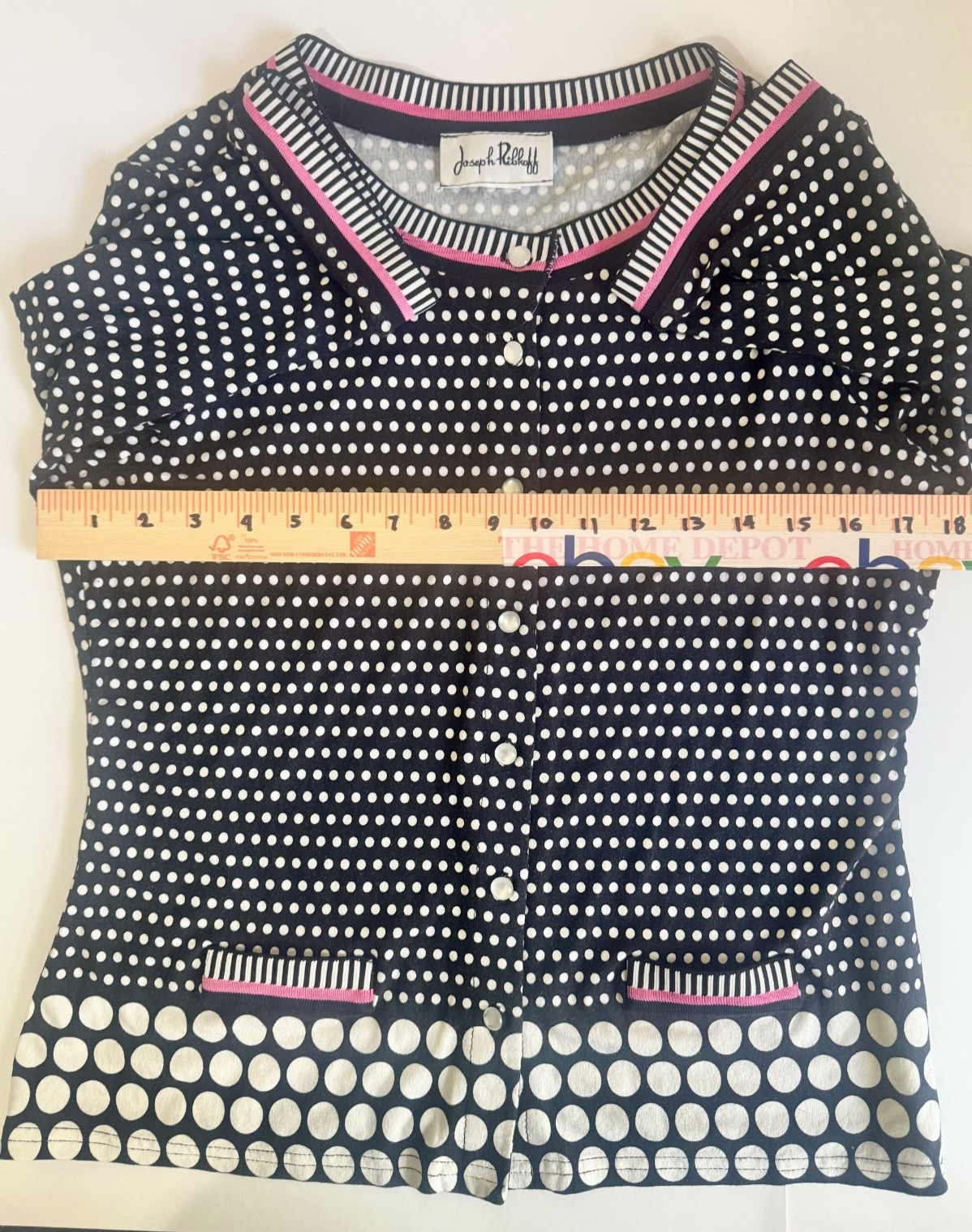 Joseph Ribkoff Designer Polka Dot Stretch Cadigan Boutique Office Chic M