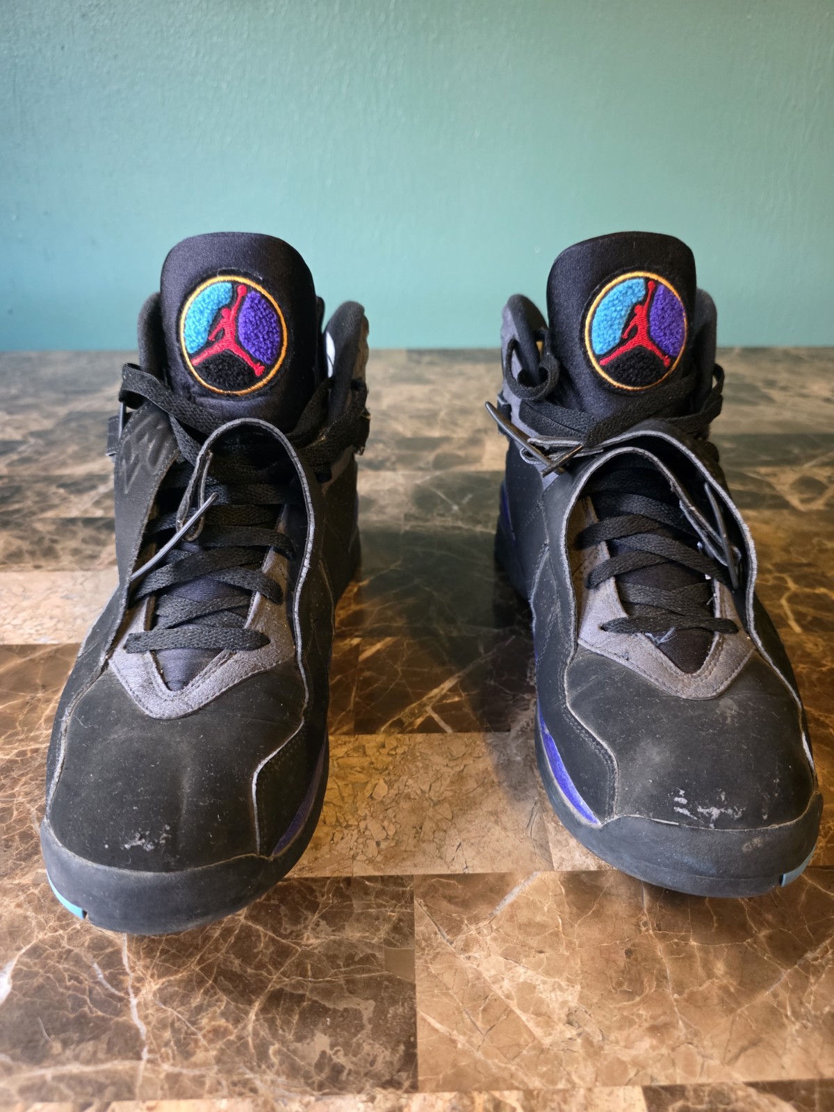 Size 12- Jordan 8 Retro Aqua 2015 Pre-owned