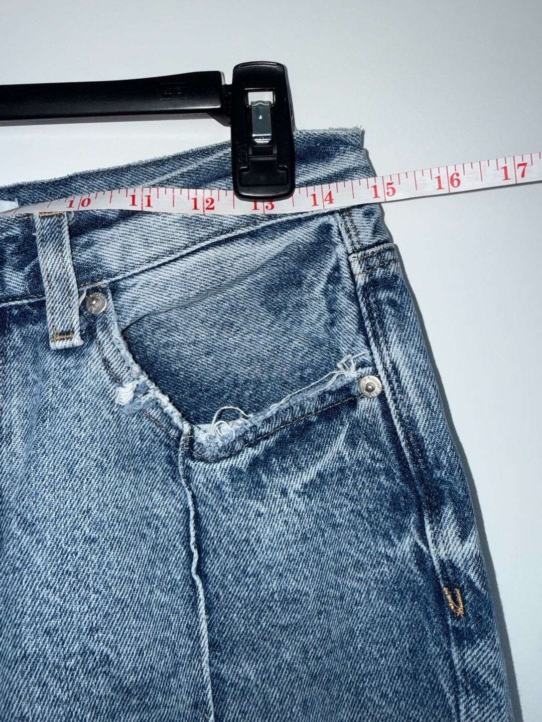 Pistola Size 28 High Rise Patchwork Straight Leg Jeans