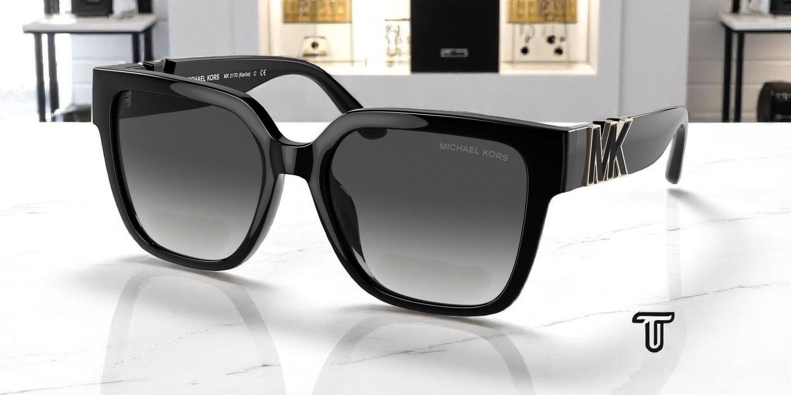 MICHAEL KORS MK2170U 30058G Black Dark Grey Gradient 54 mm Women’s Sunglasses