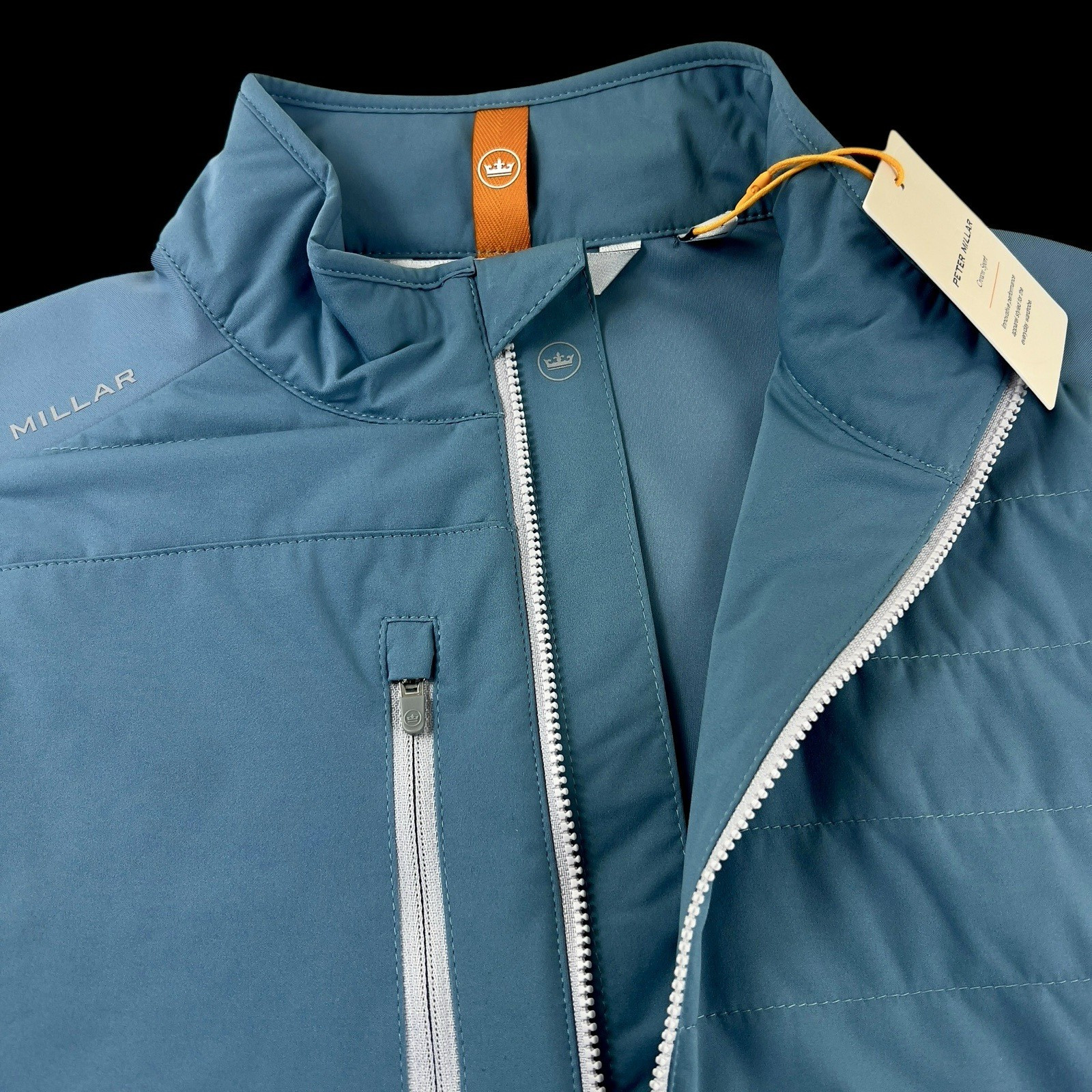 Peter Millar Crown Performance Weld Hybird Quarter Zip Quilted Jacket $225 Small