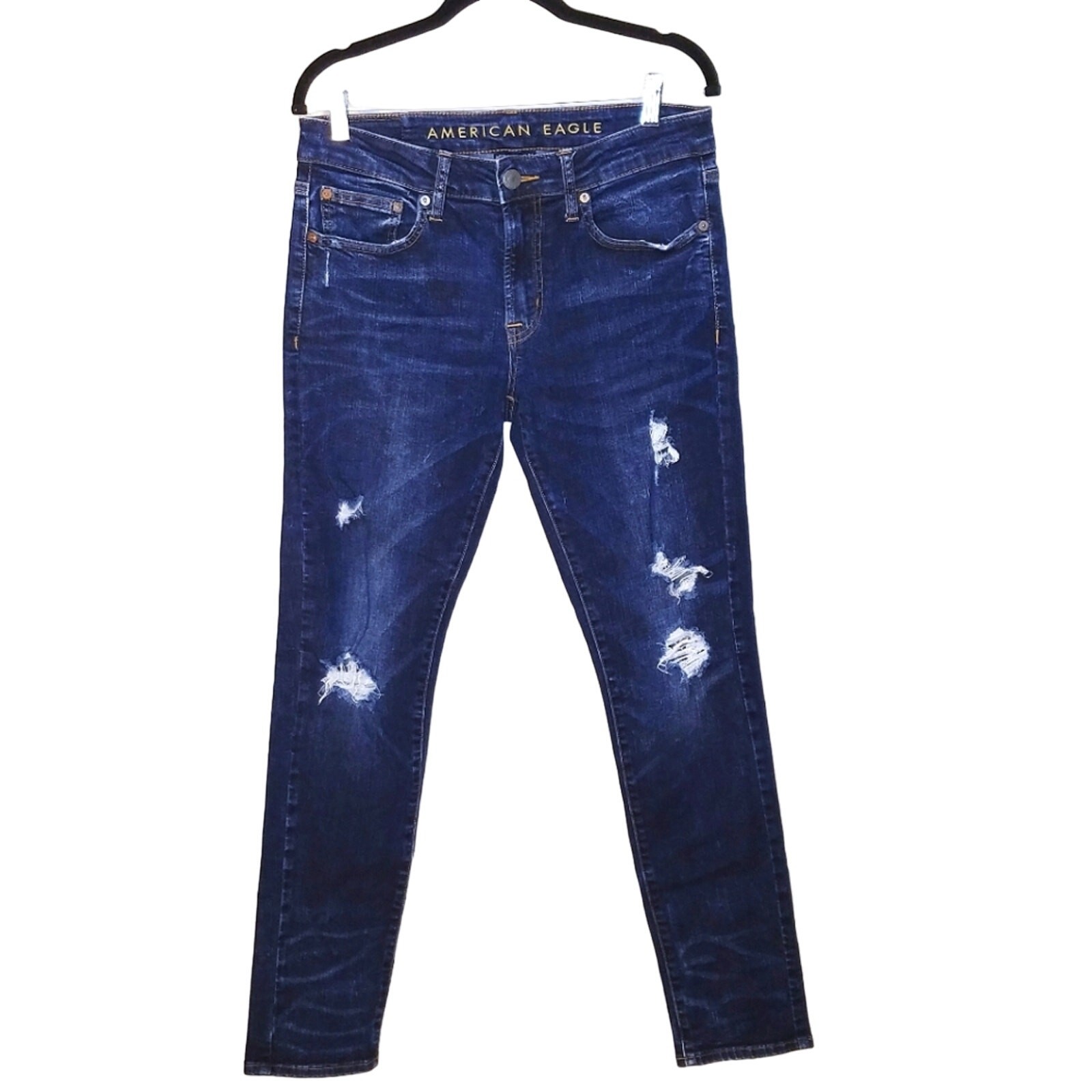 American Eagle Distressed Next Level Flex Skinny Dark Wash Men’s size 31×32