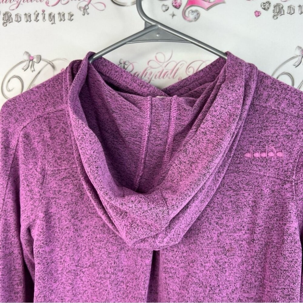 Diadora hoodie sweater heathered black Purple Sweater long sleeve comfy