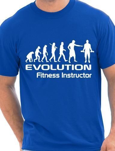 Evolution Of Fitness Instructor Funny Adult Mens T-Shirt Birthday Gift S-XXL