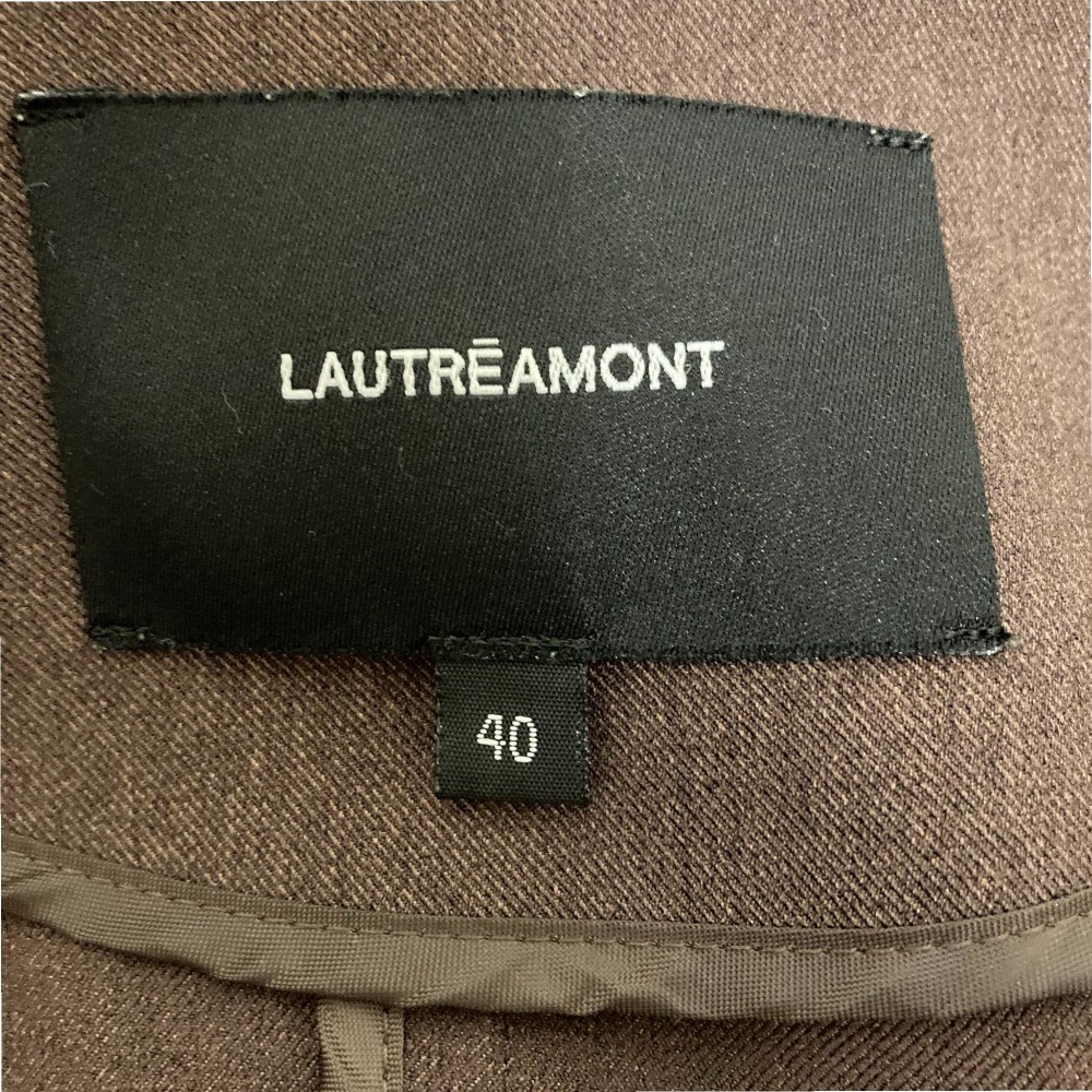 LAUTREAMONT Stretch Belted Collarless Jacket, Size 40, Brown Women USED